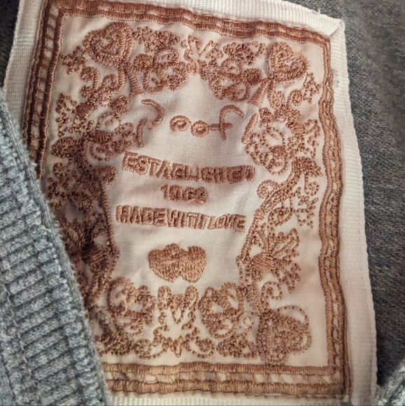 Poof Short Sleeve Grey Hoodie Sweatshirt Top - Picture 7 of 13